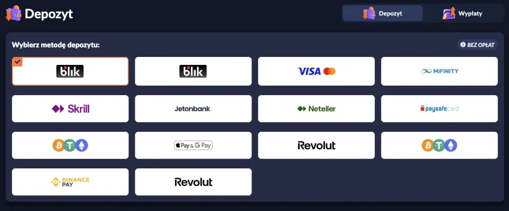 Bison Casino depozyt