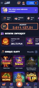 Bison Casino wersja mobilna