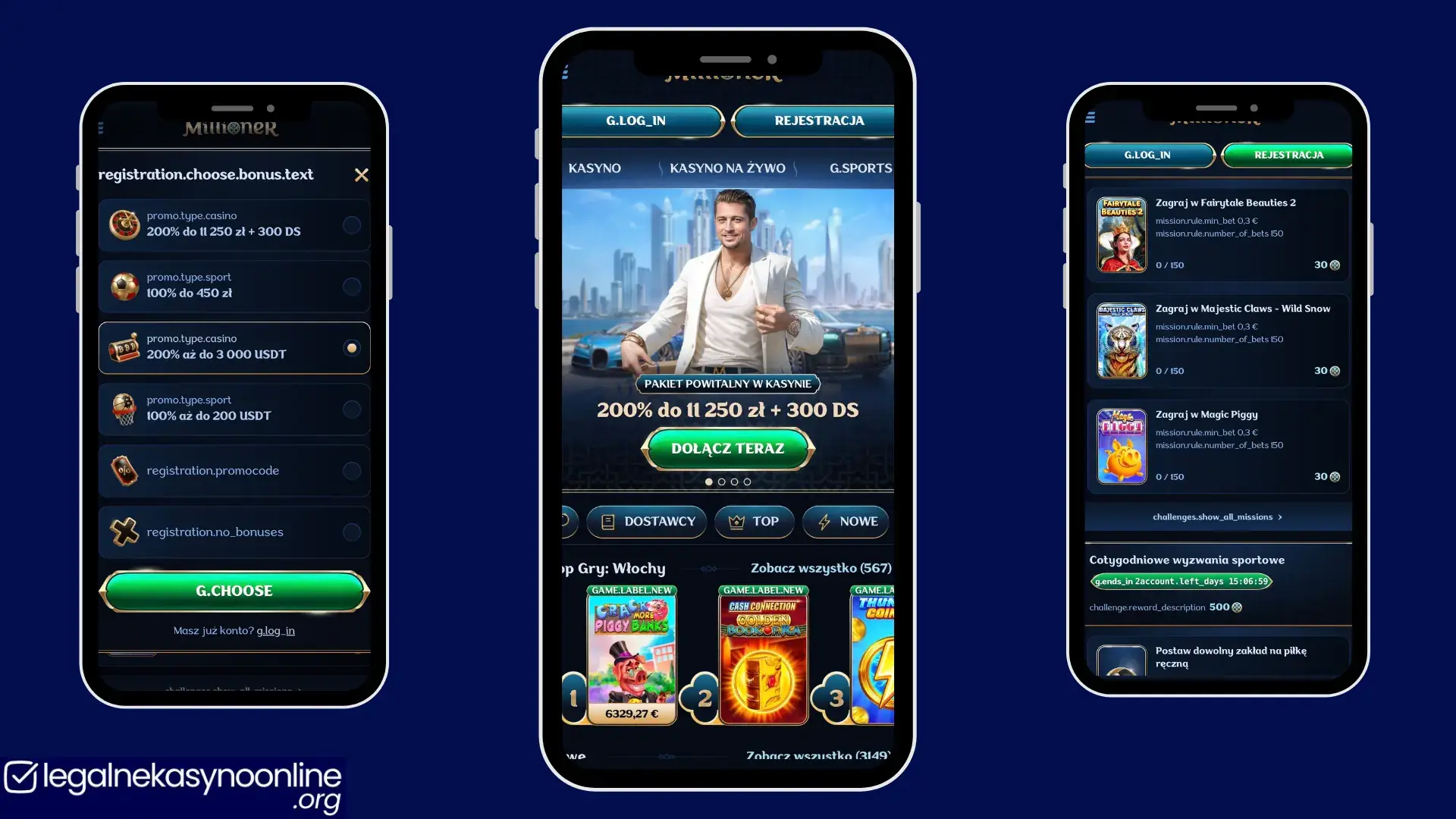 Millioner Casino mobilne, strona glowna rejestracja i promocje