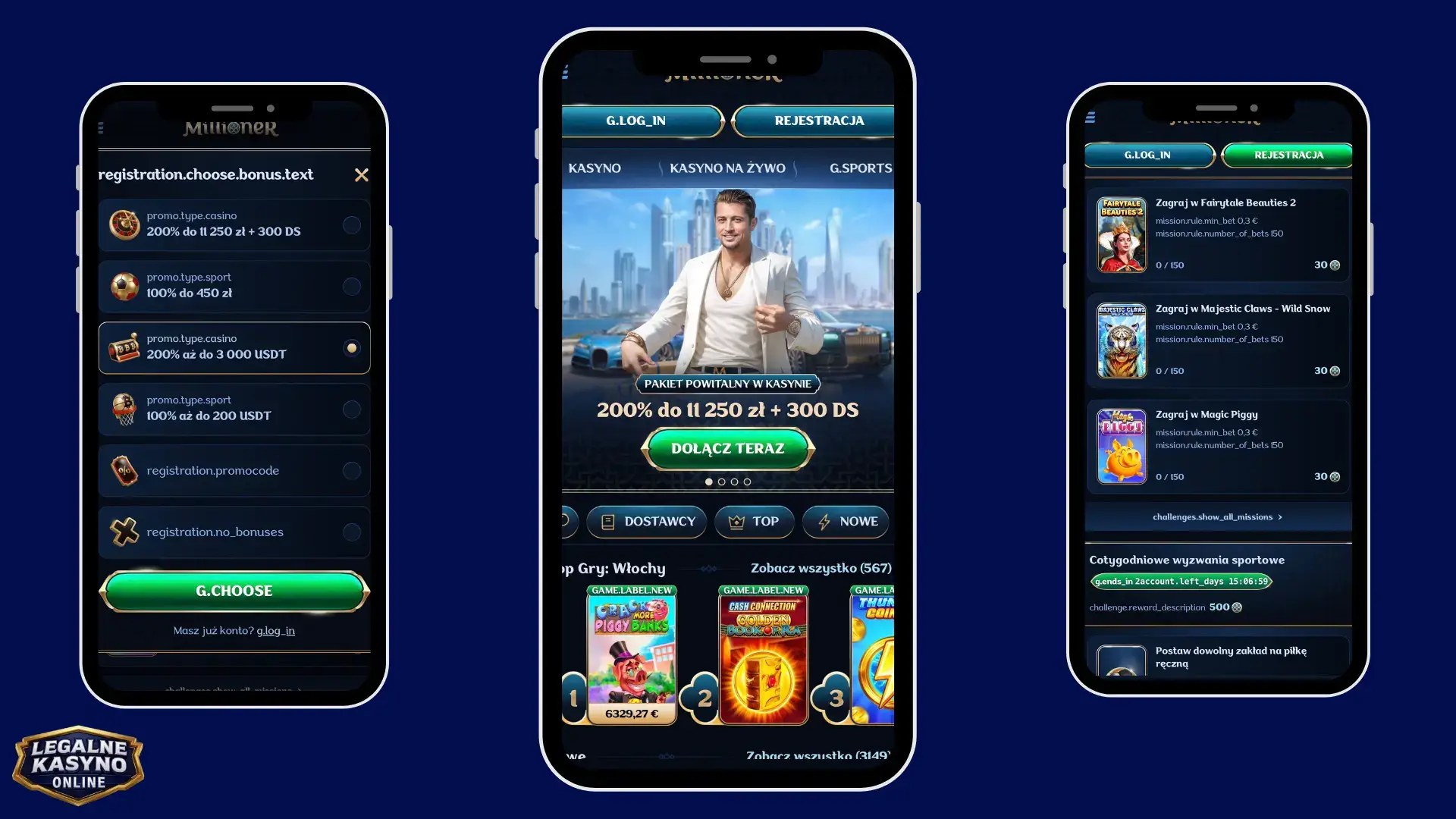 Millioner casino 3 mobile views