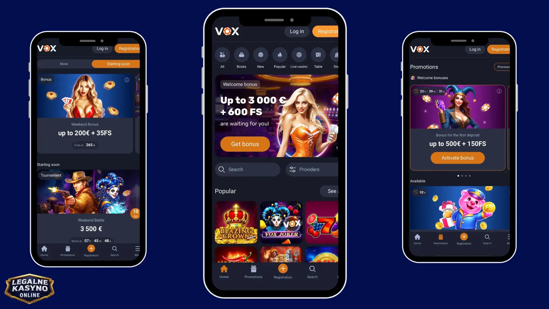 Vox casino on mobile phone