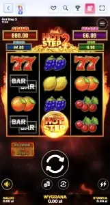 Gra Hot Step 2 na OnlySpins (widok w wersji mobilnej)