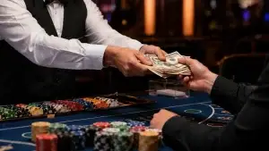 Krupier dzieli się pieniędzymi z graczem. Kasyno z cashbackiem