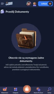 krok 2 rejestracji w legalnym kasynie Polska, KYC