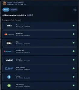 Lista płatności w kasyhnie Millioner