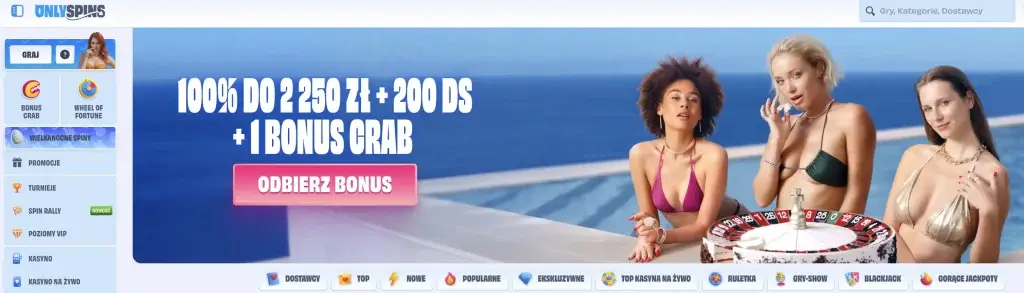 Kasyno OnlySpins strona główna