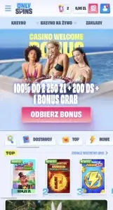 strona mobilna onlyspins kasyno