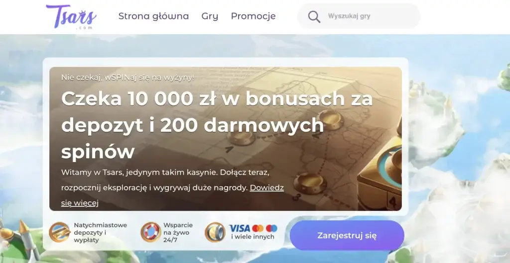 Strona główna kasyna Tsars